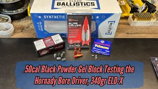 50cal Ballistic Gel Block Testing Hornadys Bore Driver 340gr ELDX Bullets in Clear Ballistics Gel [upl. by Ednargel388]