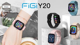 FiGi Y20 Smartwatch 17quot  IP67  App Da Fit  Bluetooth 51  Unboxing [upl. by Pegma]