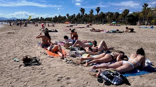 UN PARAISO 🏖️ SPAIN 4K 🇪🇸 🍑 Beach walk [upl. by Hernardo]