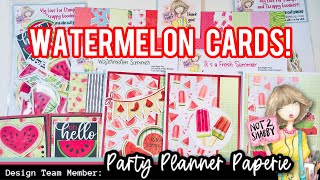 Summer Inspiration Hop Using Not 2 Shabby Shop Items Watermelon Cards [upl. by Higinbotham]