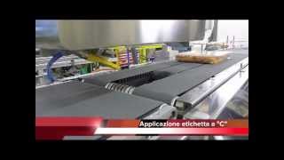 Applicazione Etichetta a quotCquot su vaschette di pizza [upl. by Freeborn140]