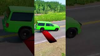 Double Flatbed Trailer Truck vs Speed bumps  Train vs Cars  Tractor vs Train  BeamNG Drive 001 [upl. by Aela981]