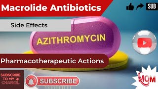 Azithromycin 500mg 250mg Antibiotics Pharmacological Action Side effects [upl. by Eanej]