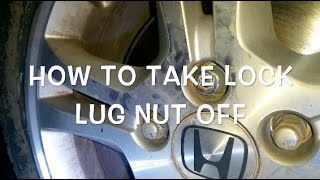 Lock Lug Nut remove without key socket [upl. by Anaihr]