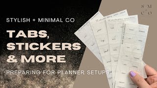 Preparing for Planner SetupsNew Planner Tabs amp More  smcoshop [upl. by Notsuh]