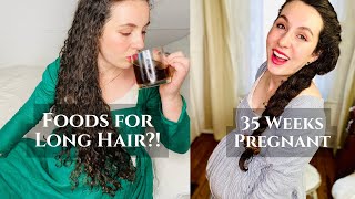 What I Eat for Healthy Hair at 35 Weeks Pregnant [upl. by Galina414]