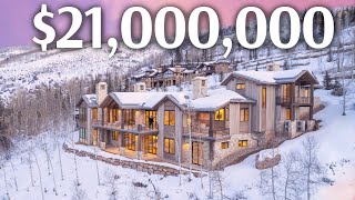 Inside a 21000000 Modern Colorado Mountainside Oasis  MEGA MANSION TOUR [upl. by Rollie]