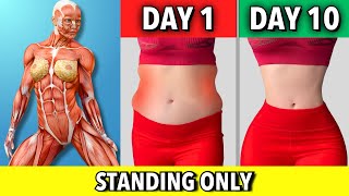 Reduce Waist Size with Standing Exercises at Home [upl. by Johannessen]