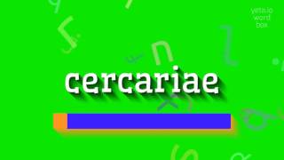 HOW TO PRONOUNCE CERCARIAE [upl. by Solim]