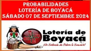 RESULTADO PREMIO MAYOR Lotería de Boyacá 7 de Septiembre 2024 ganador 2904 serie 319 Sorteo 4536 [upl. by Emelun]