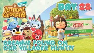 day 28  🌱animal crossing  ❤️ DREAMIE found on villager hunt  no commentary  😌cosy gameplay [upl. by Bart]