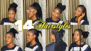 14 UNIQUE WAYS TO STYLE YOUR KNOTLESS BRAIDS Quick and easy Beginner Friendly Tutorial [upl. by Meneau]