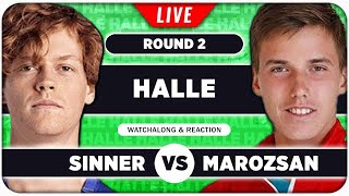 SINNER vs MAROZSAN • ATP Halle 2024 • LIVE Tennis Watchalong Stream [upl. by Elockin]