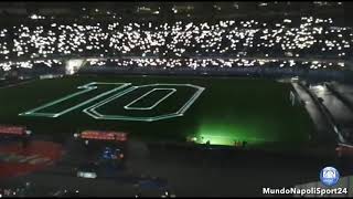 Presentazione Statua di Maradona NapoliLazio Giochi di luce al Maradona per ricordare D10S [upl. by Sukul]