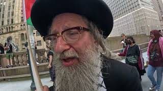 Rabbi Yisroel Dovid Weiss of Neturei Karta at the march quotFLOOD New York City FOR GAZAquot [upl. by Emanuela964]