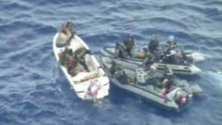 Video shows French capturing Somali pirates [upl. by Oicnaneb189]