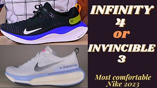 Nikes comfiest runner 2023 Infinity 4 or Invincible 3 infinity4vsinvincible3 nikerunning [upl. by Ahsena]