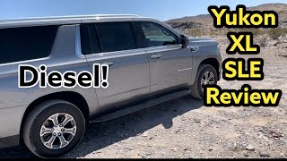 2022 GMC Yukon XL SLE 30L Duramax Diesel Review Full Tour  SLE vs SLT Which Is The Better Value [upl. by Anastasius]