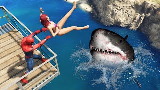 GTA 5 SpiderMan Ragdolls Compilation 1 Funny Video [upl. by Adian305]