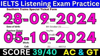 19 SEPTEMBER amp 28 SEPTEMBER 2024 IELTS LISTENING TEST WITH ANSWERS 🔴 IELTS PREDICTION 🔴 BC amp IDP [upl. by Arodal]