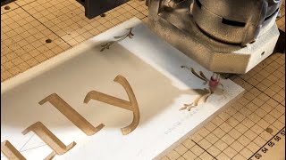 A simple 5 minutes VCarving tutorial using Easel and the Euro Makers Aureus 3X CNC [upl. by Ayisan792]