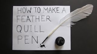 How to make a feather quill pen [upl. by Kurtis]