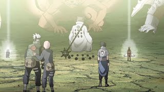 Hagoromo summons all Kage of all generations Sasuke used the Rinnegan to control Kurama [upl. by Teuton3]