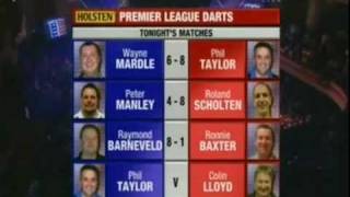 Raymond van Barneveld vs Ronnie Baxter  2006 Premier League Part 3 [upl. by Sutelc3]