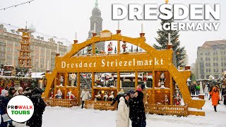 Beautiful Christmas Markets of Dresden Germany  4K 60fps with Captions [upl. by Rowen]