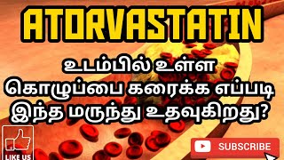 ATORVASTATIN  USES  MOA  SIDE EFFECTS  PRECAUTION  PHAMA TAMIL  RK 86 [upl. by Flavian]