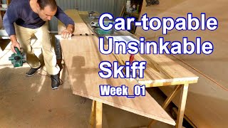 Easy to build Unsinkable Skiff for Adventurers CarTopable and FamilyFriendly Carries 3 Adults [upl. by Hester658]