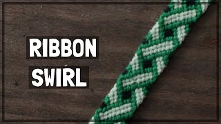 Ribbon Swirl Friendship Bracelet Tutorial CC [upl. by Naitsirhk]