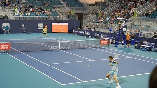 Thiem v Hurkacz Court Level View 60FPS HD Miami Open 2019 R2 [upl. by Ferrigno]