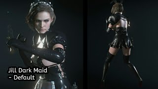 Resident Evil 3 Remake  Jill Dark Maid Main or Default  Pc Mod Model Review [upl. by Aicener]