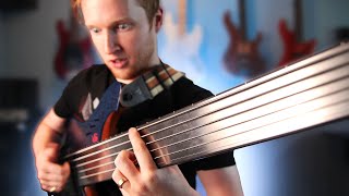 Playing metal on a METAL fretless bass sounds MEGA HEAVY [upl. by Orit]