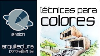 Técnicas de Lápices de Color  Sketch  Arquitectura para Aliens [upl. by Kreiker]