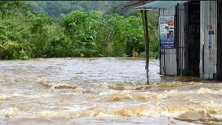 වැහි දෙකකින් පිටාර ගැලූ කැළණි ගග kelaniya flood srilanka srilankanews river news trending [upl. by Nilhtac]