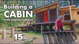 Building a cabin with improvisations 15 quotMake stairs with logs2quot [upl. by Nadia590]