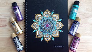 Guest painter shares a PRO TIP  Notebook Mandala Timelapse [upl. by Twelve]