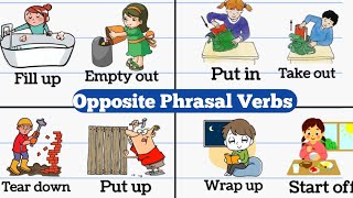 Opposite phrasal verbs  Common phrasal verbs in english  phrasal verbs with Examples [upl. by Annaek]