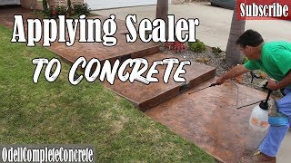 How to Apply Sealer to New and Old Concrete [upl. by Nannarb]