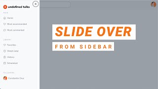 From sidebar to slideover on small screens with Headless UI [upl. by Eilzel153]