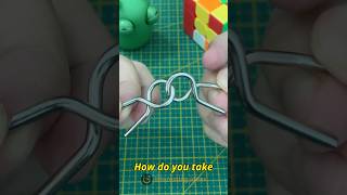 How to Easily Take Apart two Metal Hooks puzzle iq iqtest iqgame [upl. by Anelim]