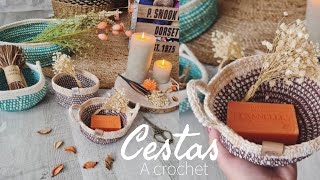 Como hacer cestas a crochet muy fáciles para principiantes ♡ crochet easy baskets [upl. by Milano]