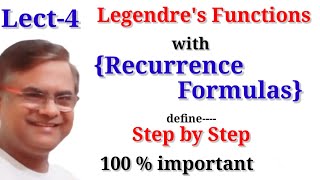 Legendre Function Recurrence Formula Recurrence Relation Legendres Function [upl. by Onitselec295]