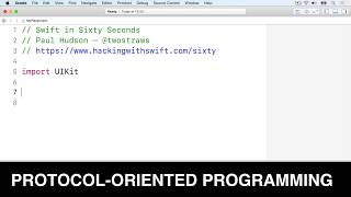 Protocoloriented programming – Swift in Sixty Seconds [upl. by Geehan]