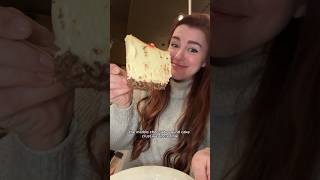 Eating hilariously large portions at carmines in NYC foodie italianfood nyc nycfood cheesecake [upl. by Narut]