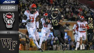 NC State vs Wake Forest Full Game  2021 ACC Football [upl. by Vaden204]