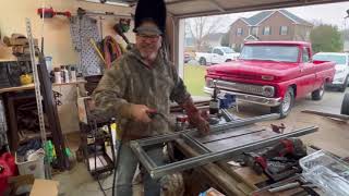 Welding “and grinding” a Unistrut rack for my buddies pool panel [upl. by Leahcar969]