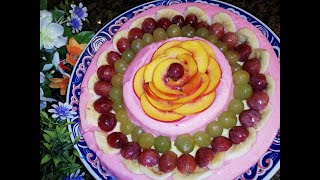 florachannelفلورا Dessert facile et rapide au flan et fruitsتحلية سهلةوسريعة بالفلان والفواكه [upl. by Ayita]